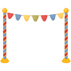 Christmas carnival flags banner 