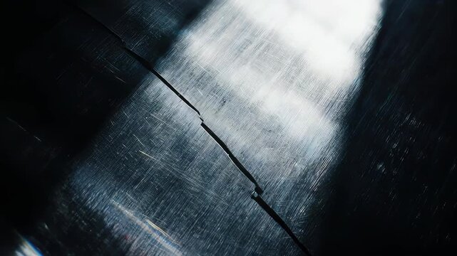 Textured, angled surface with a visible split and light interplay across the plane