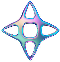 Abstract blue background with a 3D star shape design vector illustration symbol