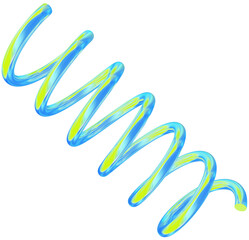 Abstract colorful vector wave illustration with a rainbow line shape design concept