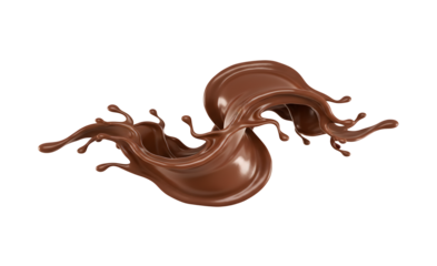 Chocolate splash PNG with transparent background, ready to use.