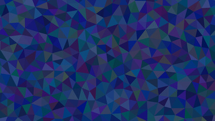 Abstract geometric background with a cool display of blue and navy triangles creating a modern and eye catching design element