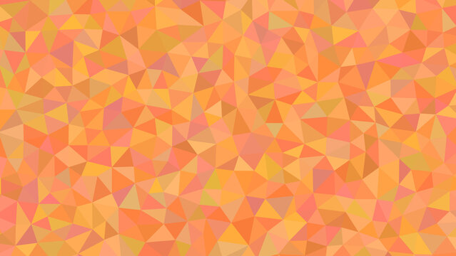 Abstract geometric background featuring a warm blend of orange and yellow triangles creating a vibrant and eye catching design element