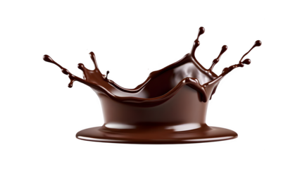 Chocolate splash on white background with clipping path.
