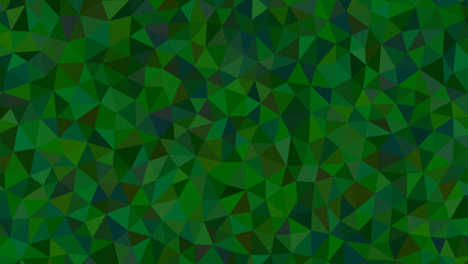 A dark green geometric pattern with triangles creating a deep and textured abstract background, suitable for sophisticated and natureinspired designs