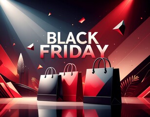 Dynamic illustration showcasing a major seasonal shopping event with stylish bags under dramatic spotlights, ideal for promotions and grand sale announcements