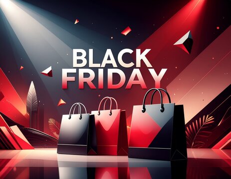 Dynamic illustration showcasing a major seasonal shopping event with stylish bags under dramatic spotlights, ideal for promotions and grand sale announcements