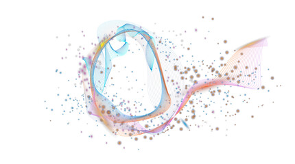 Abstract particles circle background.  png