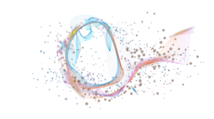 Abstract particles circle background.  png