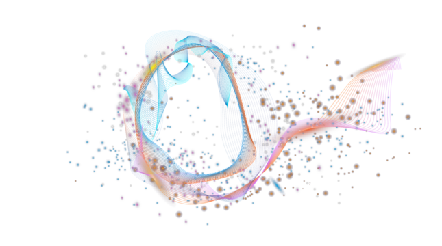 Abstract particles circle background.  png