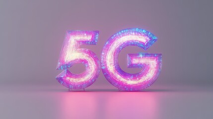 Red Digital Data Stream Flowing Around FG Text Concept on a Light Background