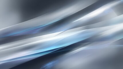 Gray and blue speed abstract background with flowing light ribbons and futuristic gradient