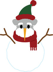 Cute Schnauzer Dog Christmas Elements