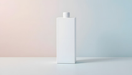 Minimalist white carton box design mockup, perfect for branding and packaging design projects needing a clean, modern touch to showcase product visuals