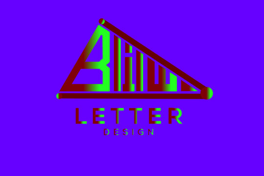 Abstract geometric gradient logo design