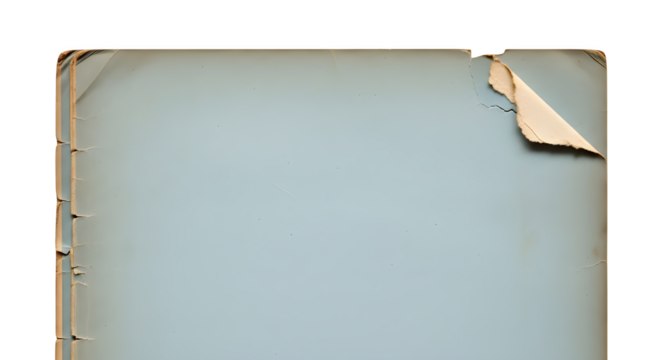 Pale blue rough paper shows edge tear, offering vintage style and texture, suitable for poster design, UI design, and print materials.