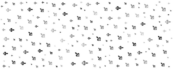 Light Silver, Gray vector cover with symbols of gamble. Colored illustration with hearts, spades, clubs, diamonds. Design for ad, poster, banner of gambling websites.