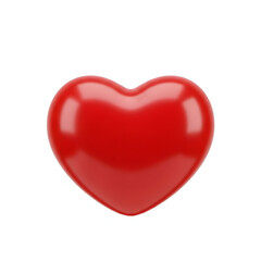 Fototapeta premium Shiny Red Heart Icon PNG Symbol of Love, Affection, and Valentine's Day