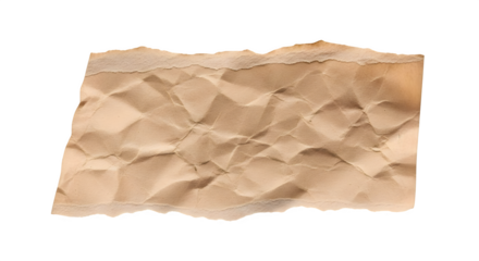 Tan wrinkled paper shows grunge style and texture, useful as a background for vintage branding or product design mockups.