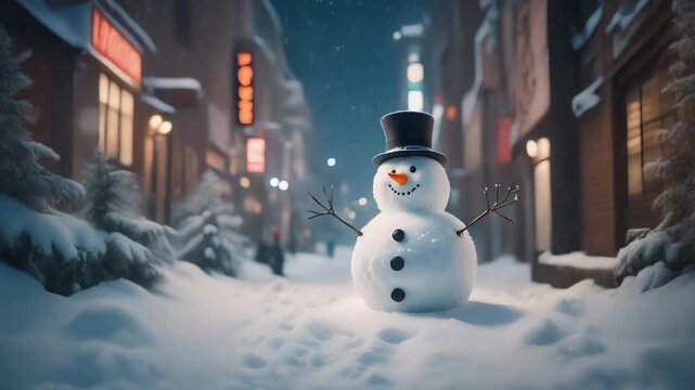 Winter Street Snowman