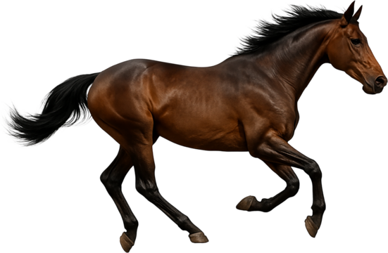 走る 馬 切り抜き   png  Generative AI
