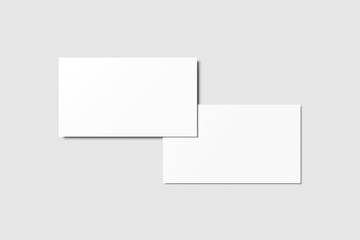 Blank Business Card Mockup - 3D Illustration