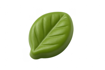 Green 3d leaf icon representing nature ecology