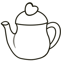 Minimalist Line black  Drawing of a Winter Christmas, Elegant Design, Cute hand drawn.