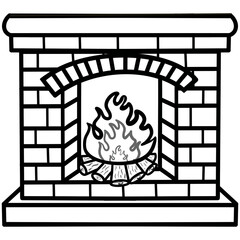 Minimalist Line black  Drawing of a Winter Christmas, Elegant Design, Cute hand drawn.