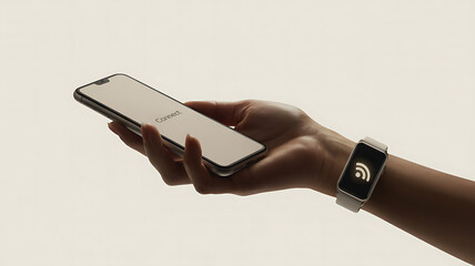 Stay Connected Effortlessly: Modern Smartphone and Smartwatch Integration for Seamless Lifestyle, Demonstrating Technology's Convenience and Connectivity