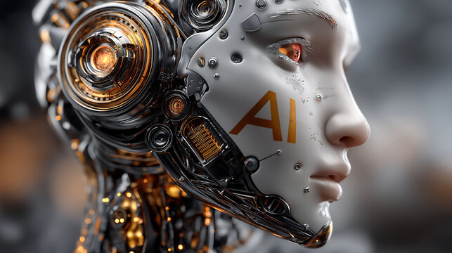 Abstract futuristic AI technology concept