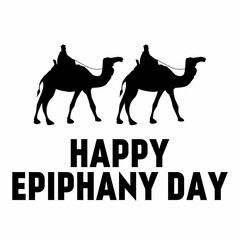 Happy Epiphany Day, Flat Cartoon Illustration, Christian Celebration of Faith in the Divinity of Jesus Since His Coming to Earth. Vector Illustration