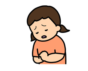 がっかりする　アジア人の女の子