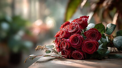 red roses elegant bouquet