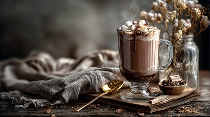 hot drink with marshmallow