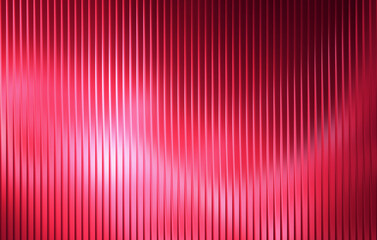 Vibrant abstract background with vertical ribbed texture and soft pink and red light reflections creating a sense of depth and movement