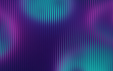 Abstract vertical lines of vibrant purple and teal light create a shimmering glowing and futuristic textured background effect