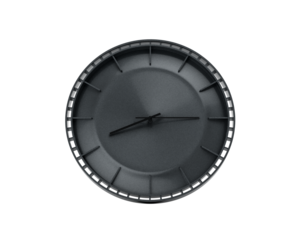 A Modern Charcoal Black Wall Clock 08 15 Eight Fifteen 8 15 For Modern Interiors 3D Illustration