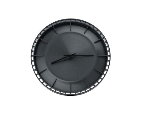 A Modern Charcoal Black Wall Clock 08 15 Eight Fifteen 8 15 For Modern Interiors 3D Illustration