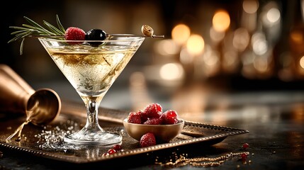 still life with cocktail glass