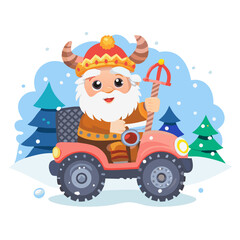 santa riding a horse