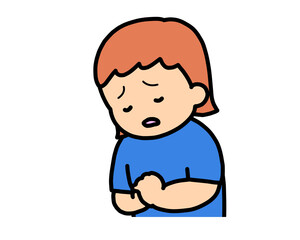 がっかりする　茶髪の女の子