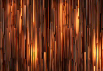Abstrakcyjne miedziane tło z pionowymi świetlnymi pasami, elegancki metaliczny wzór.