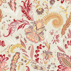 Soft Rose Ornamental Floral Pattern