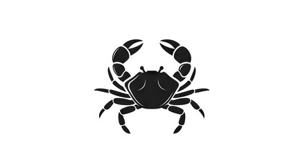 Black crab with claws up isolated on white © alfi rudi kurniawan