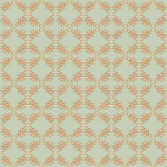 Delicate Orange Mint Floral Frames