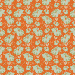 Bold Retro Orange Circle Grid