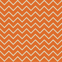 Bright Retro Orange Chevron Pattern