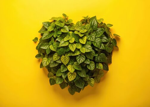 Dense foliage of heart-shaped leaves forming a lush green cluster