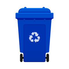 blue recycle bin